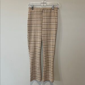 Altar'd State Beige Plaid women’s Dress Pants